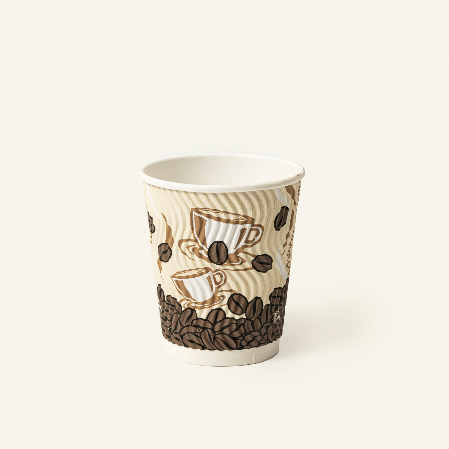 Double Wall Bean Ripple Coffee Cup