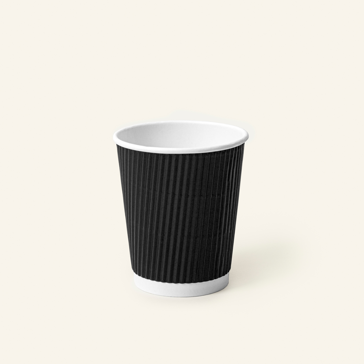 Double Wall Black Ripple Coffee Cup