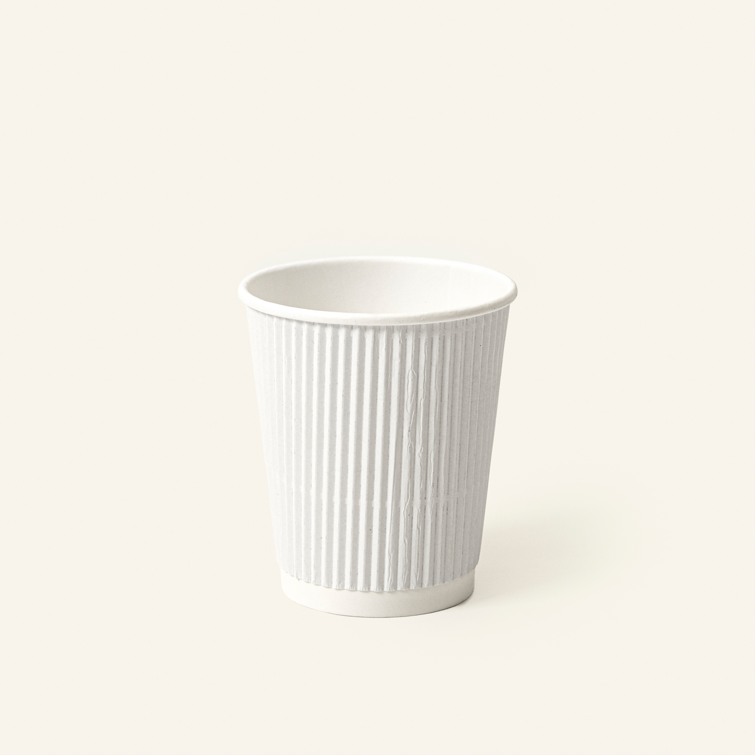 Double Wall White Ripple Coffee Cup