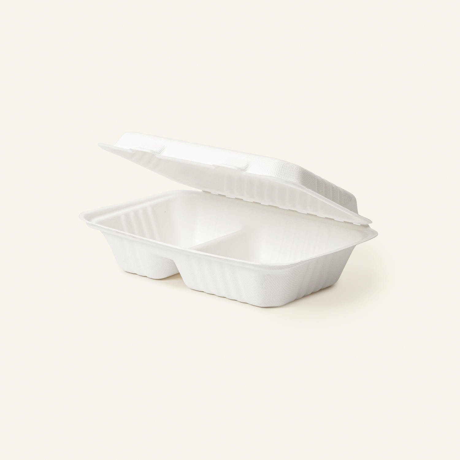 Bagasse Two Divider Clamshell