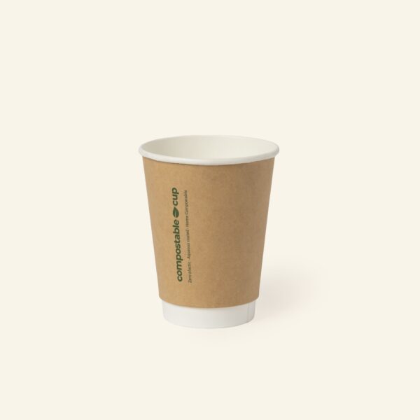 Aqua Double Wall Kraft Coffee Cup
